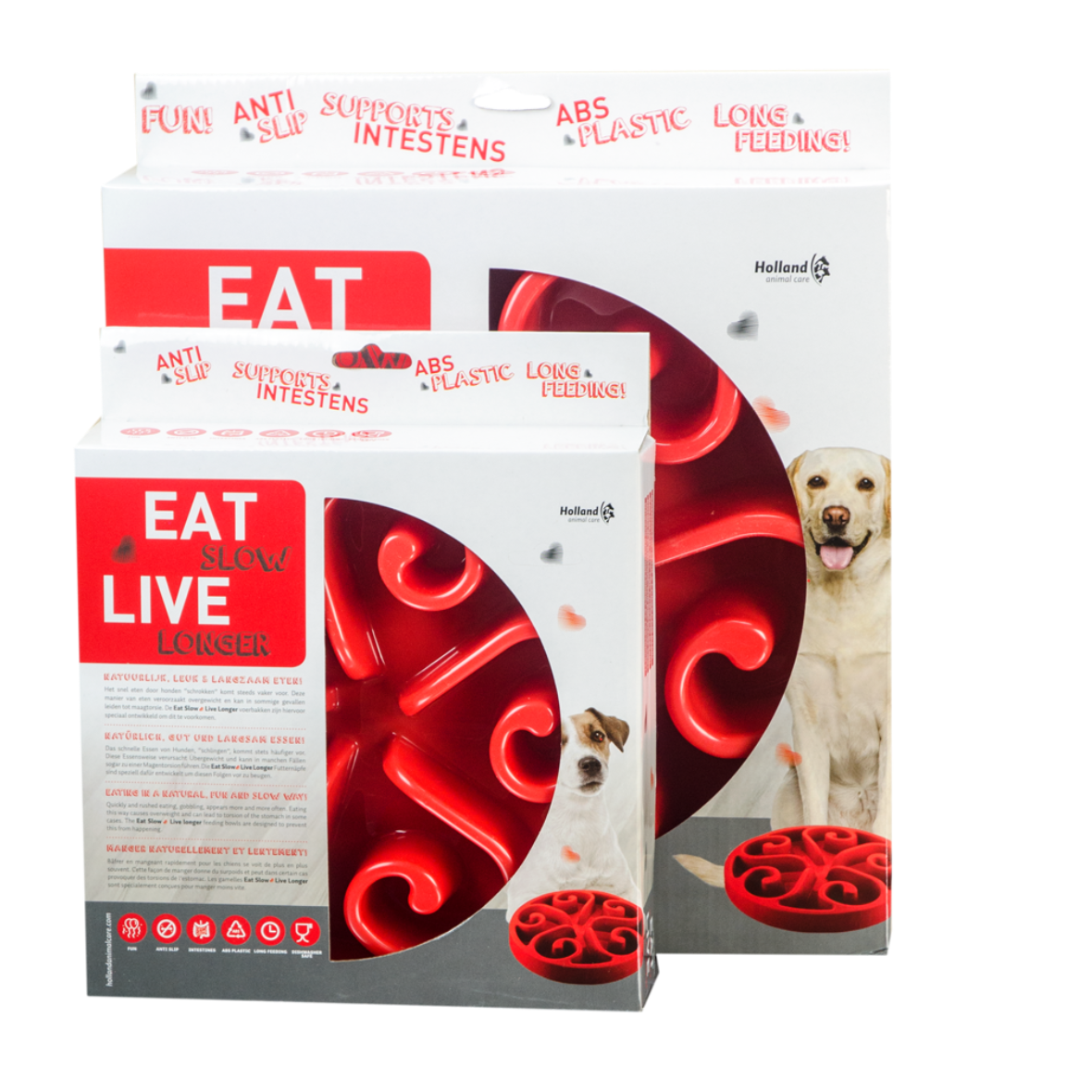 Eat Slow Live Longer Original (rood, small)