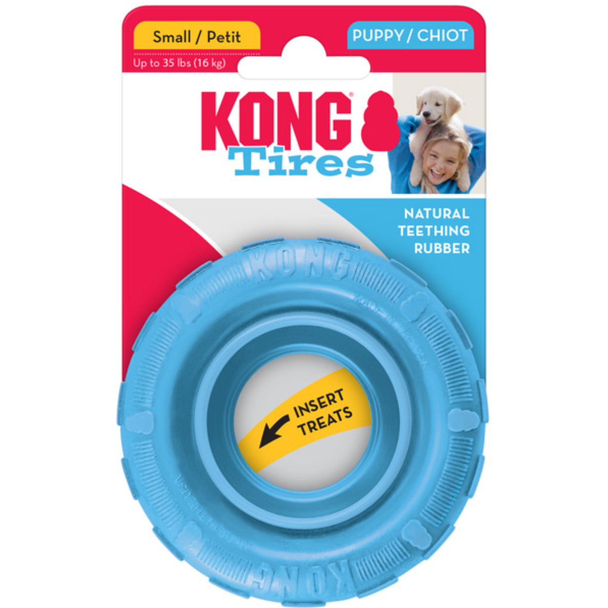 KONG Puppy Tyres - Blauw (S/M)