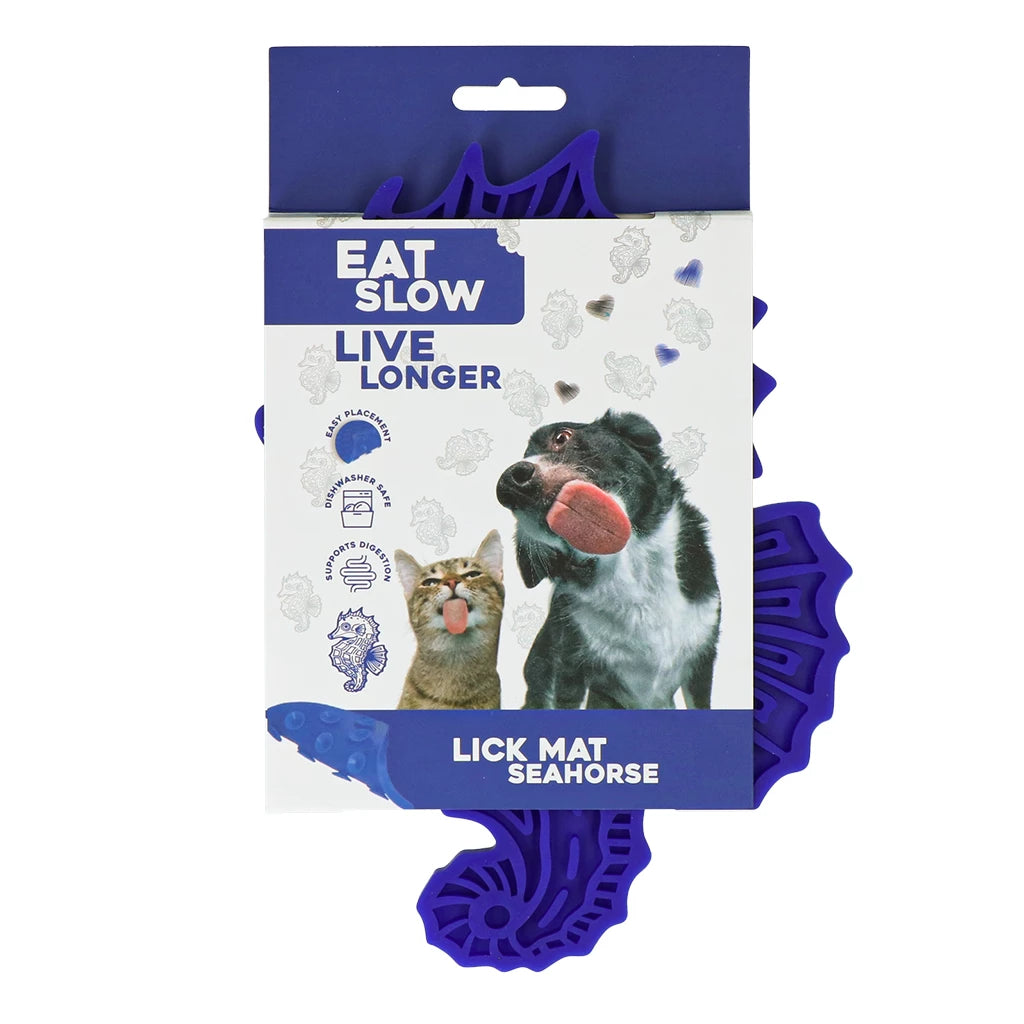 Eat Slow Live Longer likmat zeepaard (blauw)