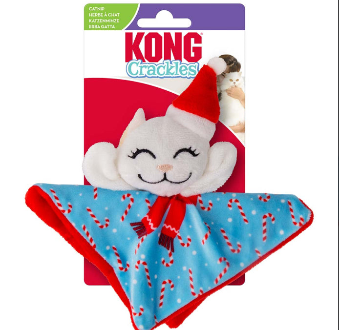 Holiday Cat Crackles Santa Kitty