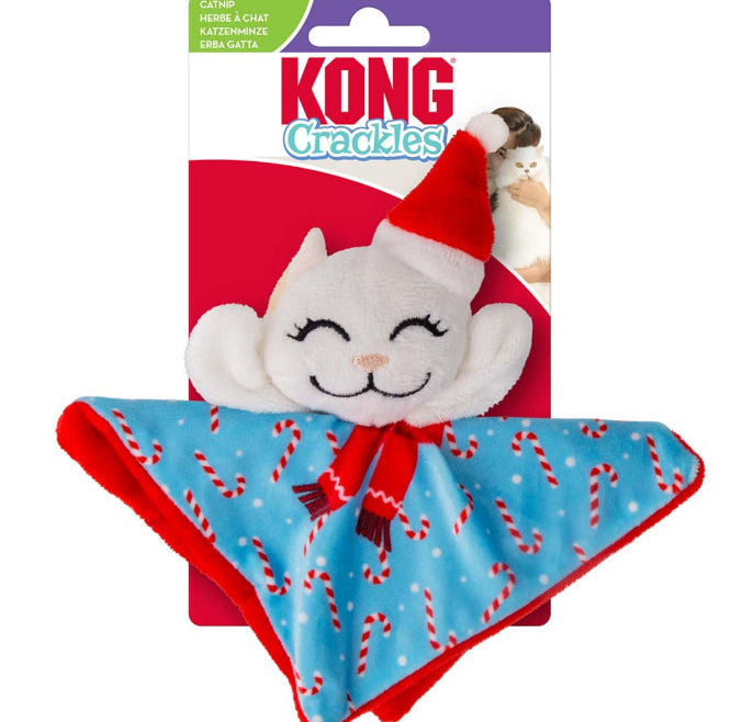 Holiday Cat Crackles Santa Kitty