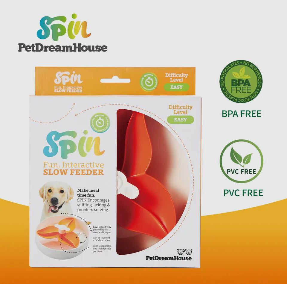 SPIN Interactive Slow Feeder Oranje