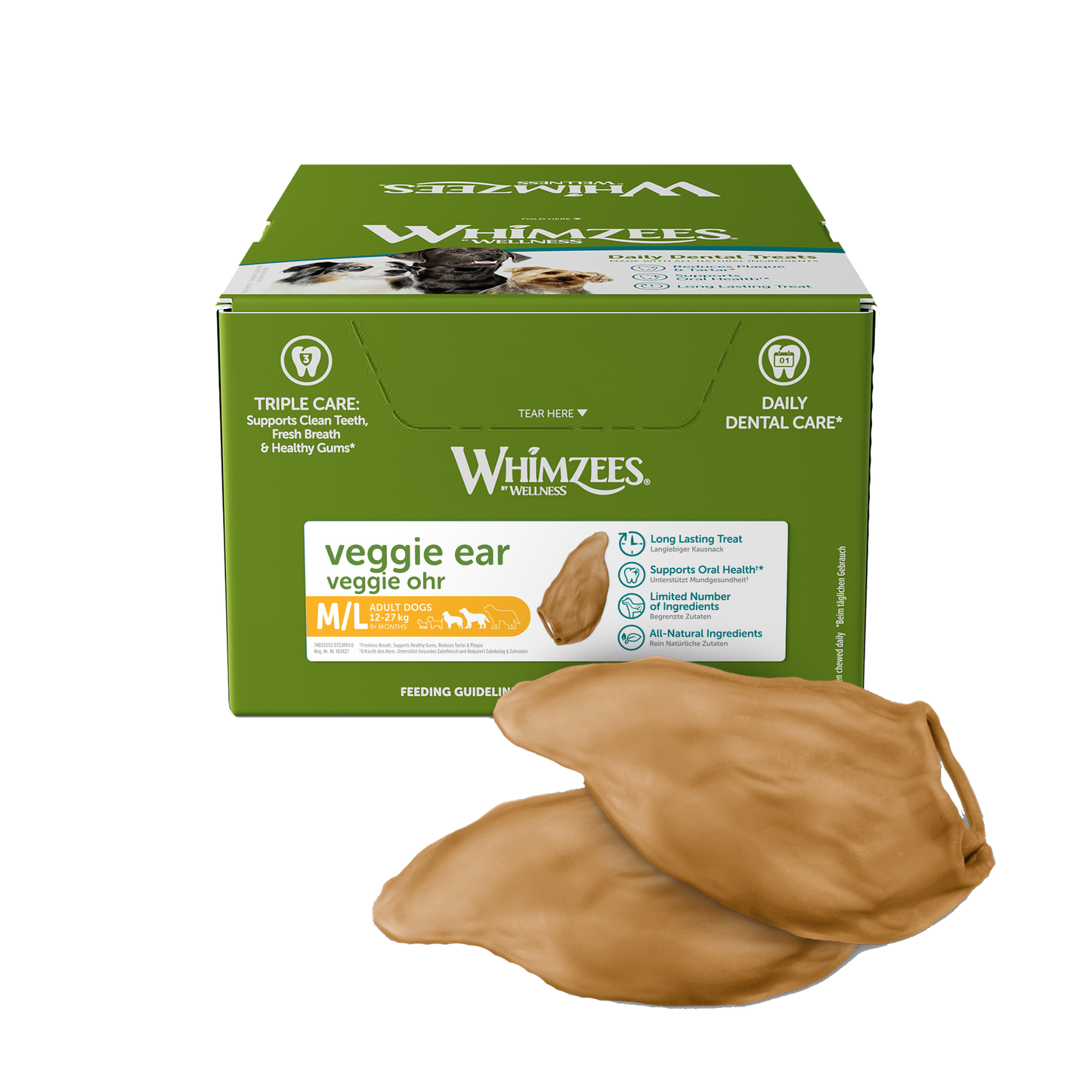 Whimzee Snack Veggie Oor M/L