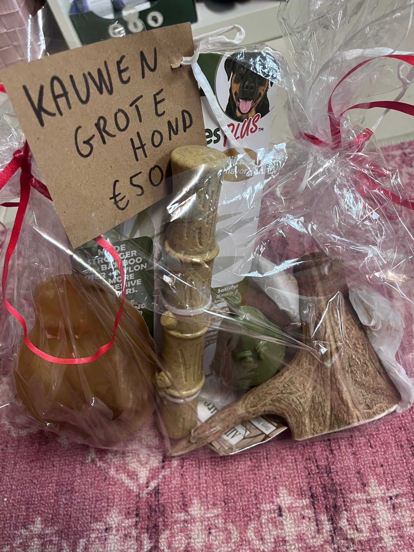 Kauwpakket grote hond (optie donatie asiel)