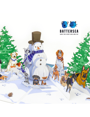 Cardology pop-upkaart: Battersea Dogs Christmas