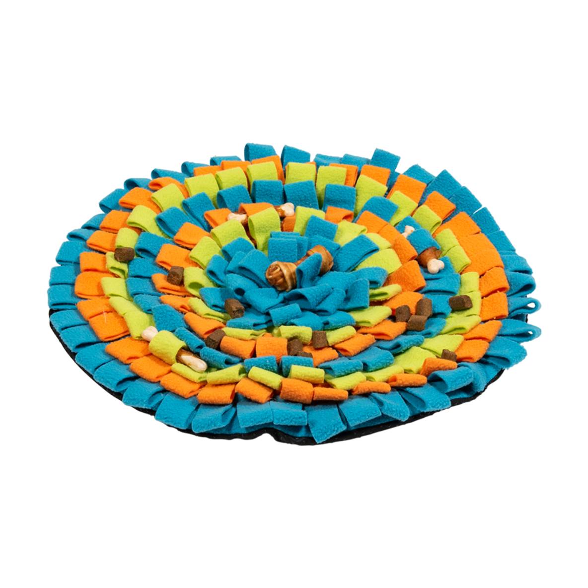 AB Treat mat oranje-groen-blauw (rond)