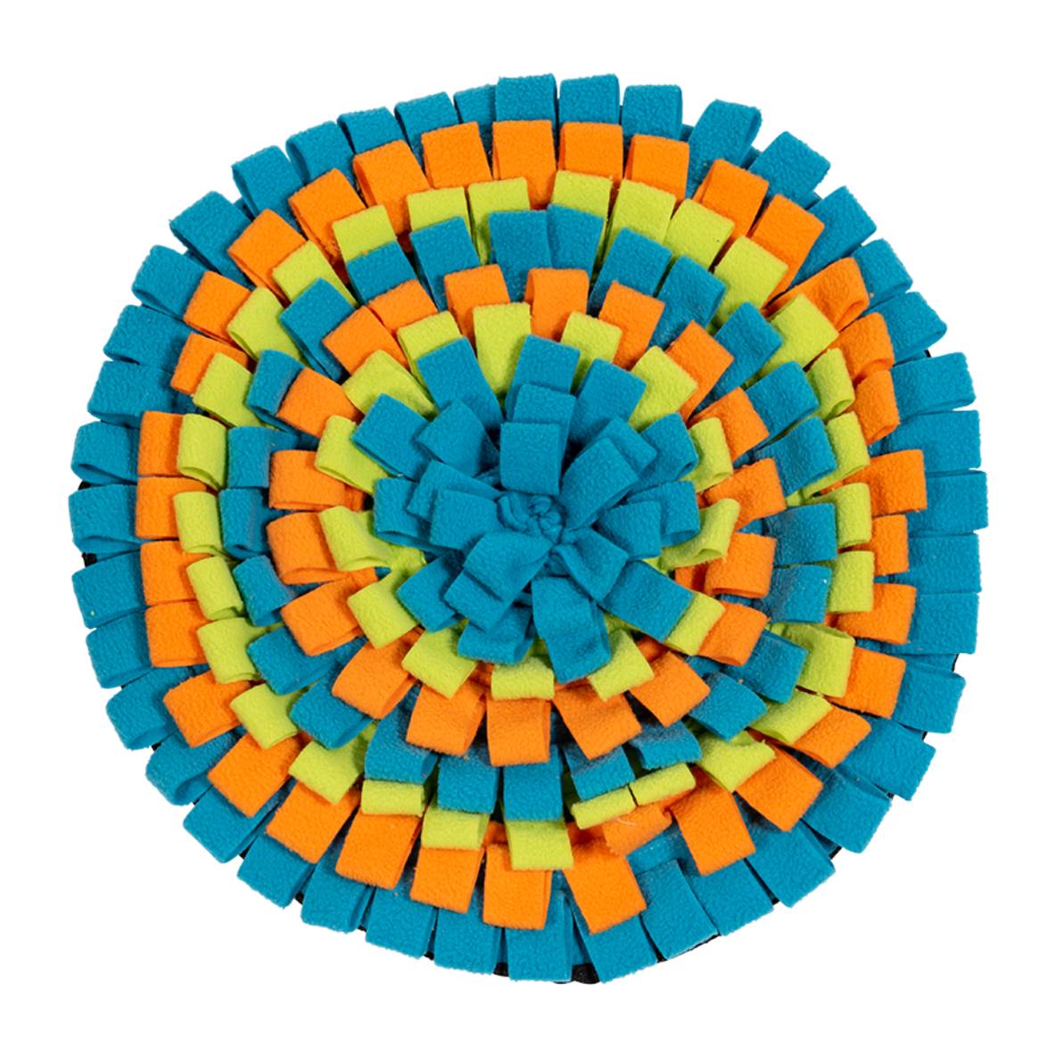 AB Treat mat oranje-groen-blauw (rond)
