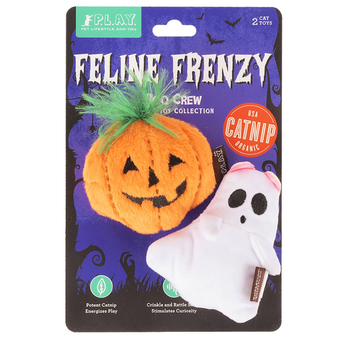 Feline Frenzy - Halloweensetje pompoen en spookje