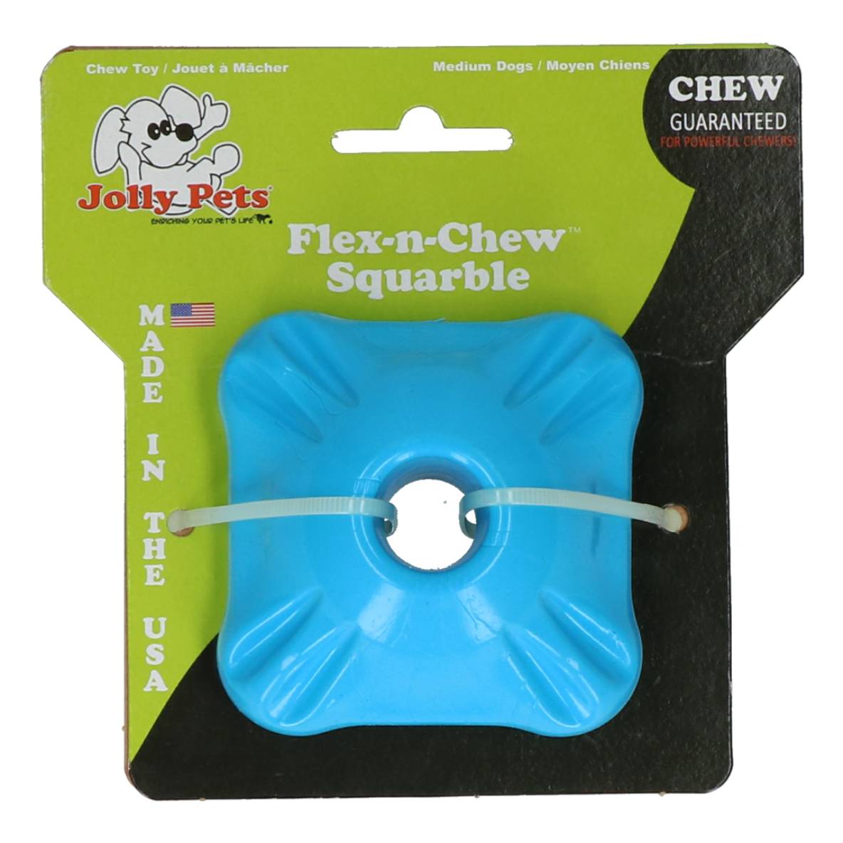Jolly Flex-n-Chew Squarble blauw medium