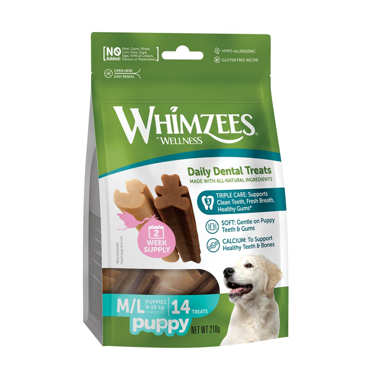 Whimzee Snack Puppy M/L (14 stuks)