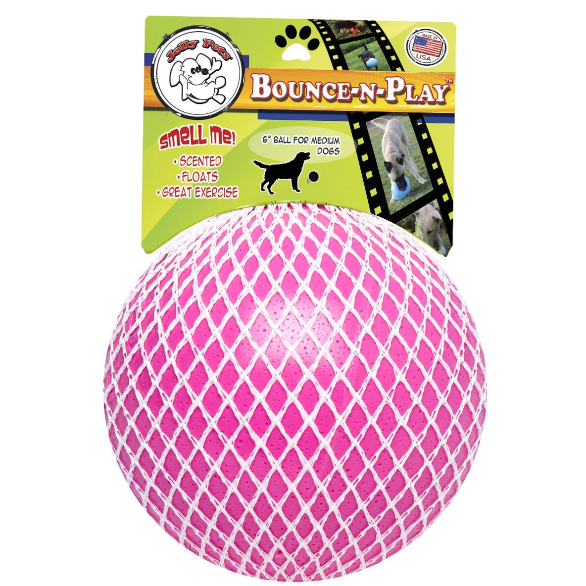 Jolly bal Bounce-n-Play (roze, kauwgumgeur)