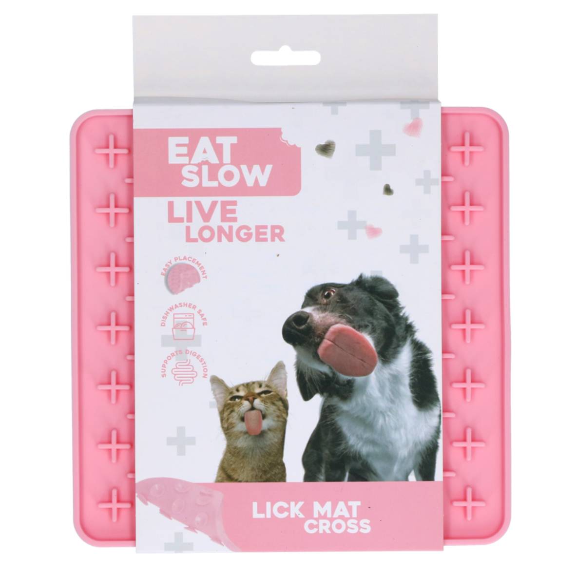 Eat Slow Live Longer likmat kruisjes - roze