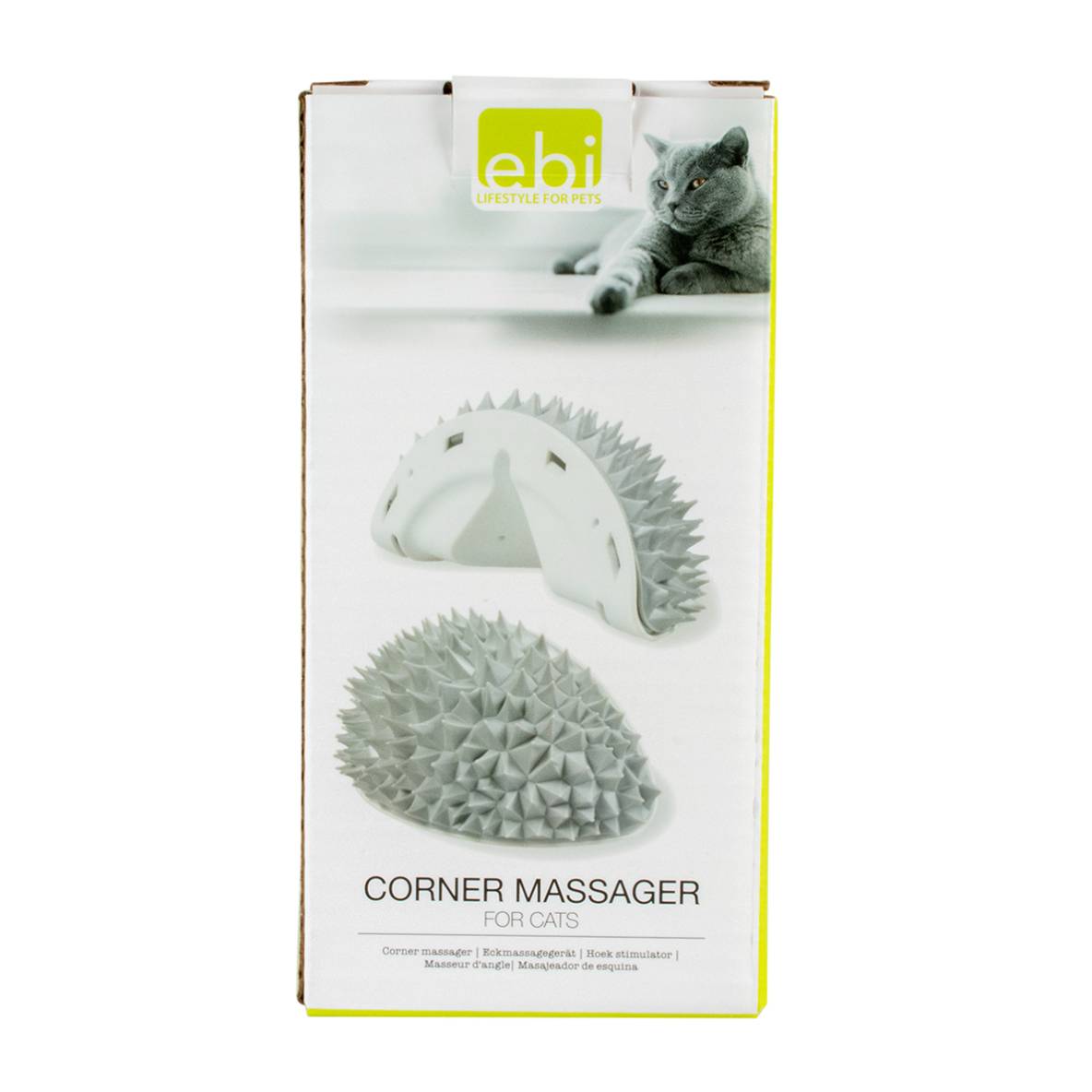 Hoekstimulator voor katten - grijs