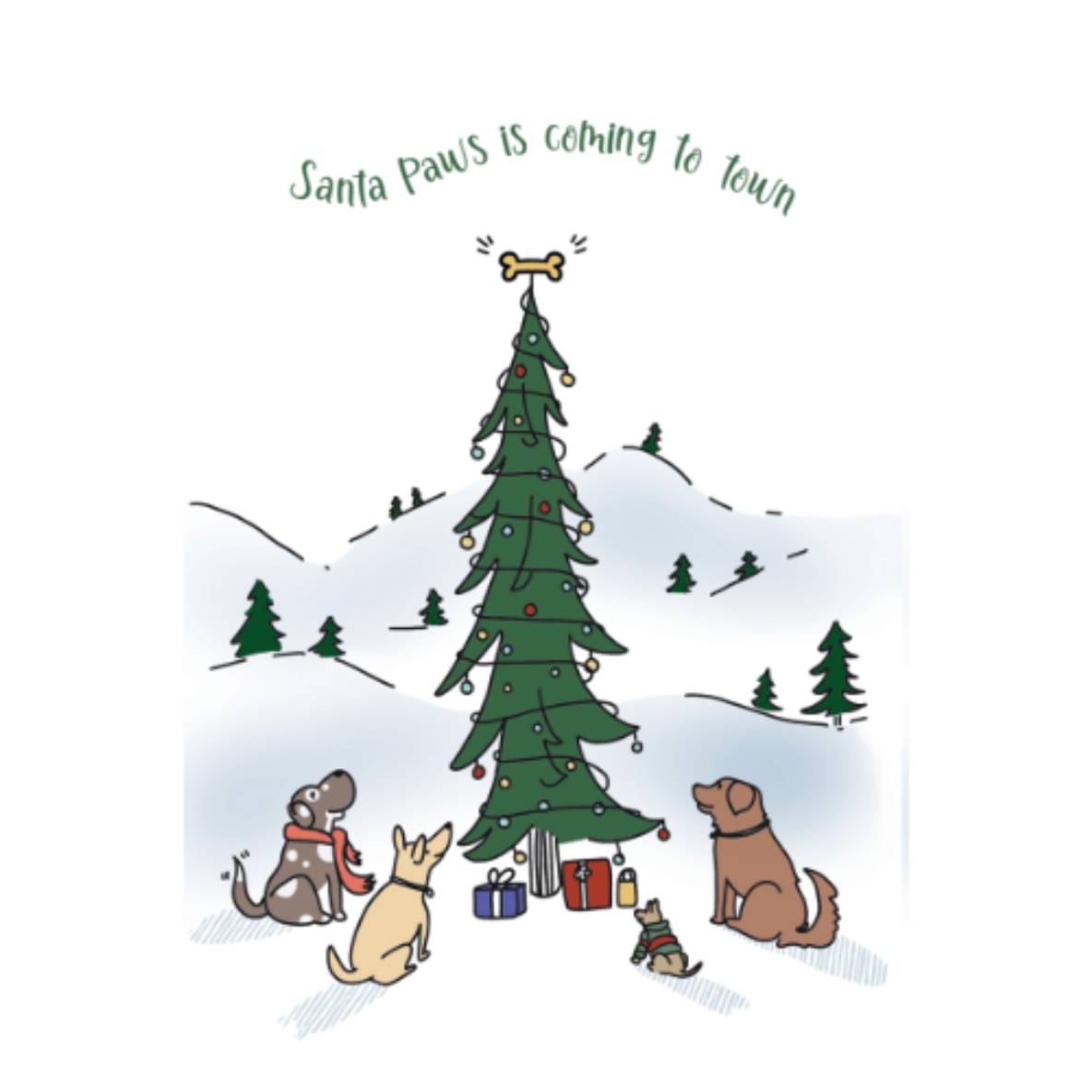 Eetbare kerstkaart voor honden
