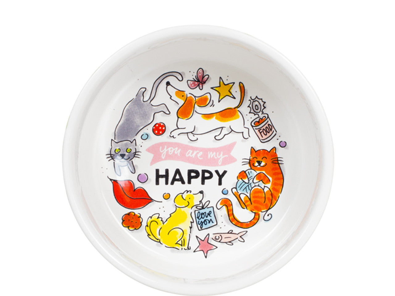Blond Voerbak Hond/Kat You Are My Happy 15,5 cm