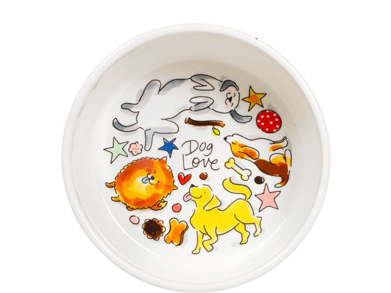 Blond Voerbak Dog Love 15,5 cm