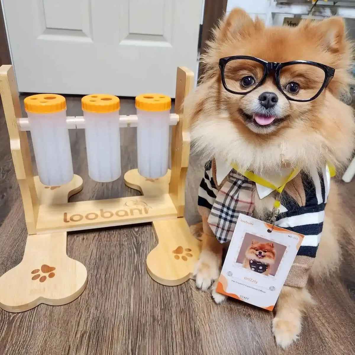 Snacklab traktatie-dispenser bamboe (M)