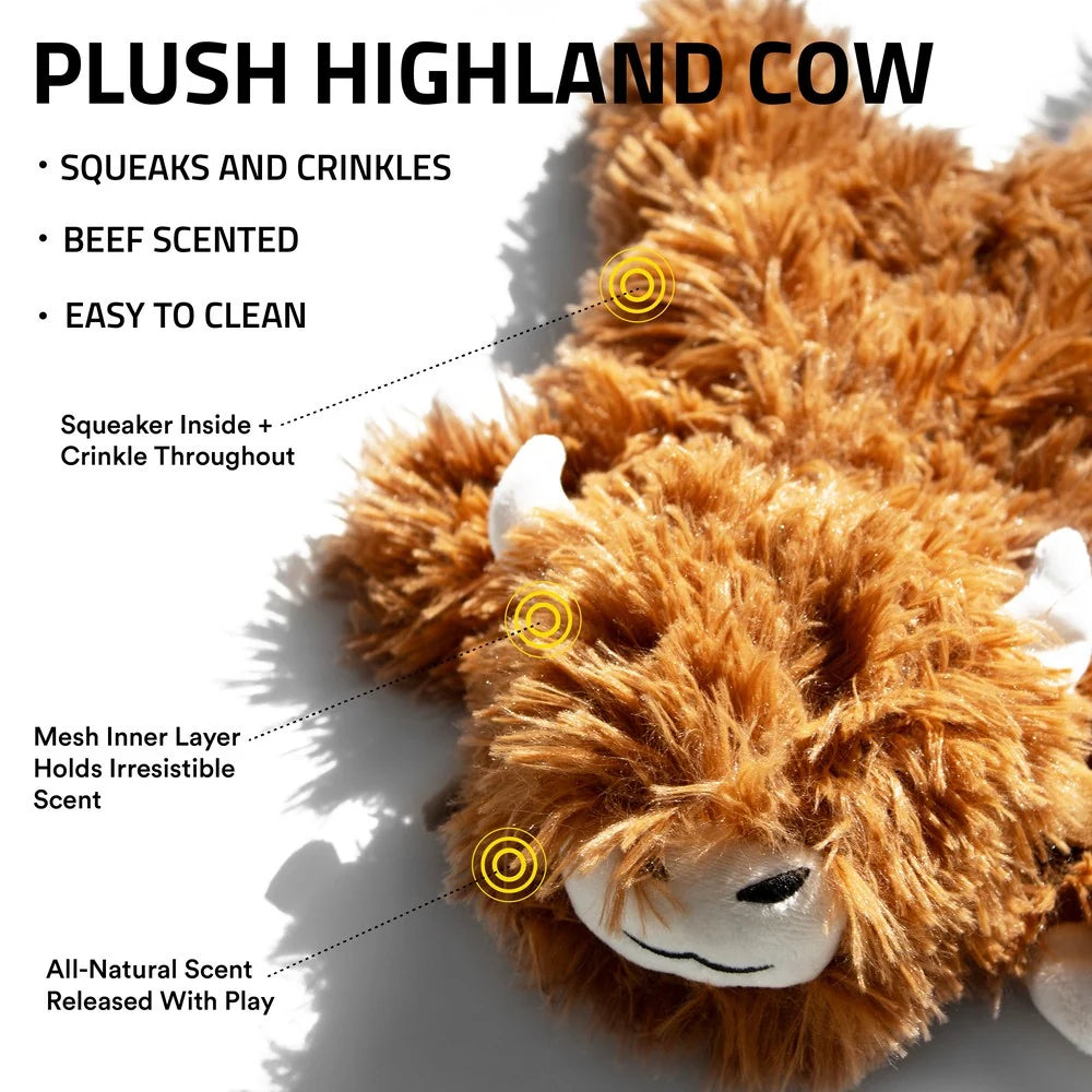Pluche Highland Koe met natuurlijke rundgeur