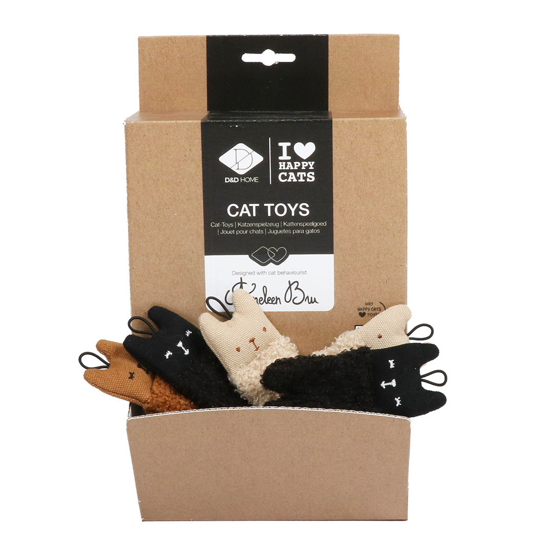 Kattenspeeltje ALFIE beige, zwart of bruin