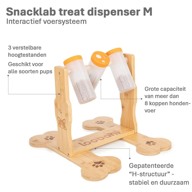 Snacklab traktatie-dispenser bamboe (M)