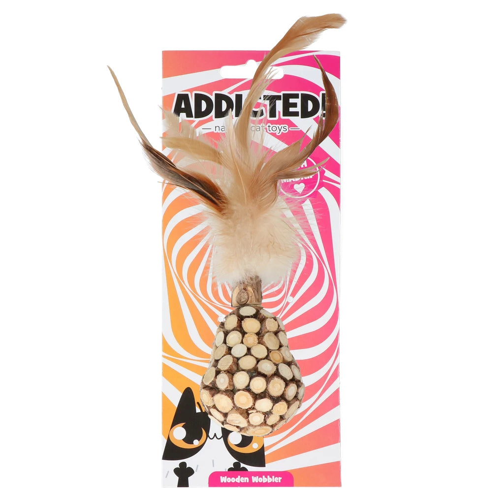Addicted Wooden Wobbler met Veren