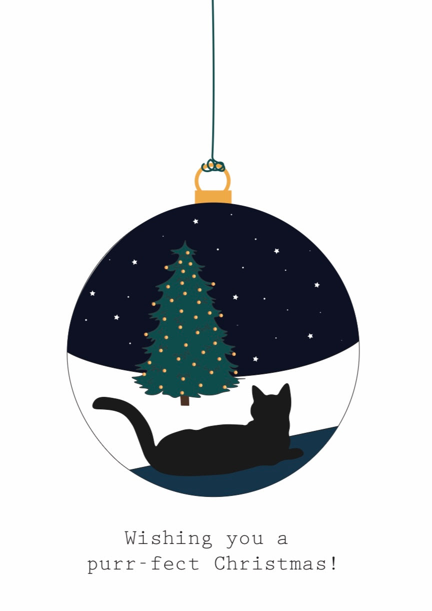 Kerstkaart Purr-fect Christmas