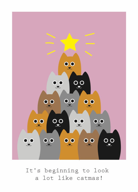 Kerstkaart Catmas