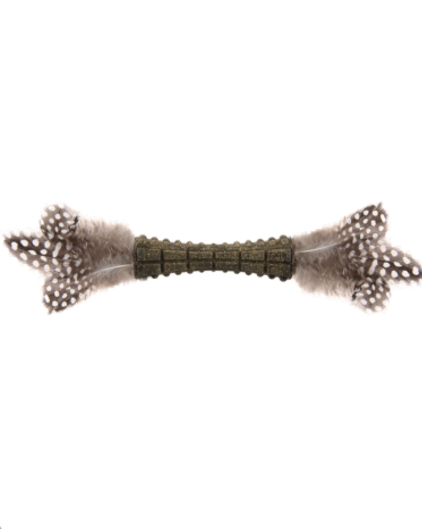 Johnny Stick met dubbelzijdige veren