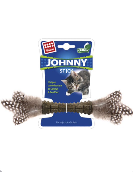 Johnny Stick met dubbelzijdige veren