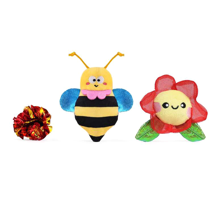 Meow Buddies Multipack met Bloem, bij en knisperbal