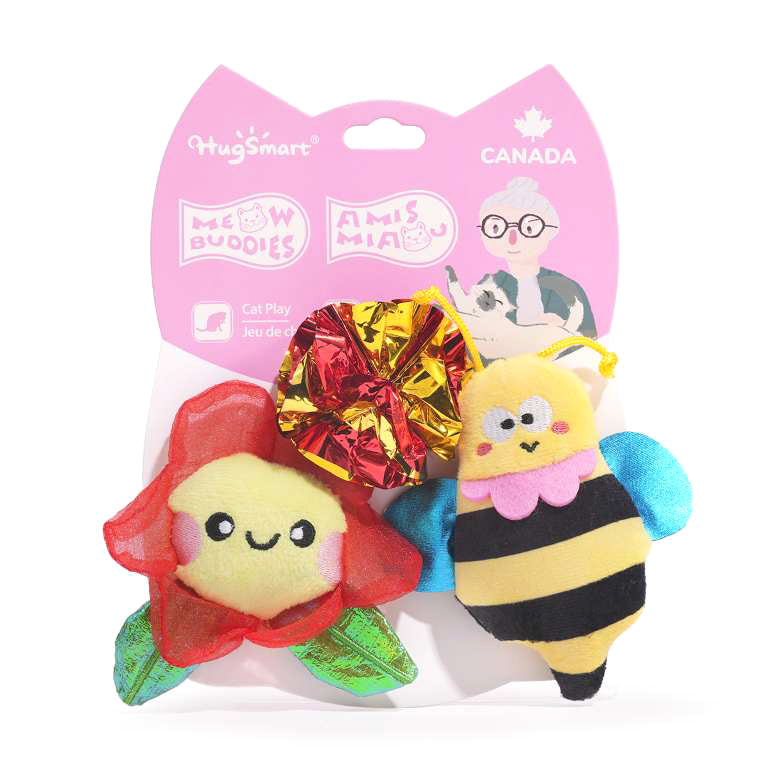 Meow Buddies Multipack met Bloem, bij en knisperbal