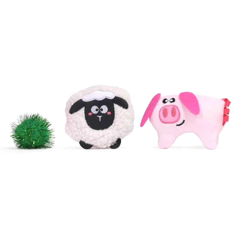 Meow Buddies - Schaap, biggetje en pompon