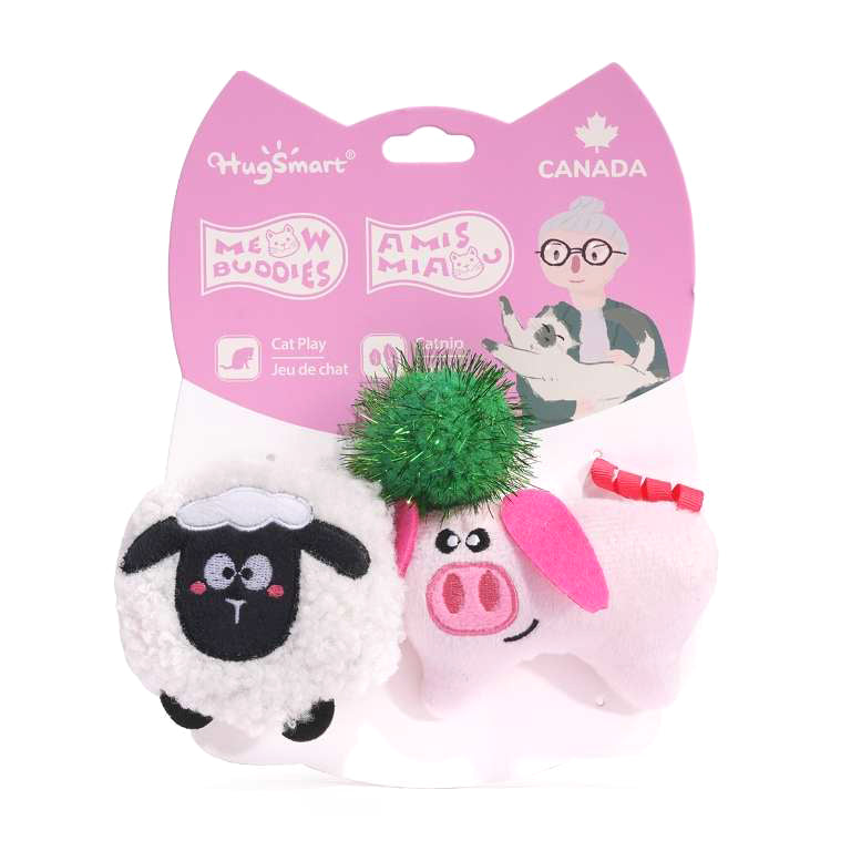 Meow Buddies - Schaap, biggetje en pompon