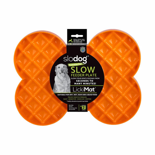 SloDog Slow Feeder Plate (Large) oranje