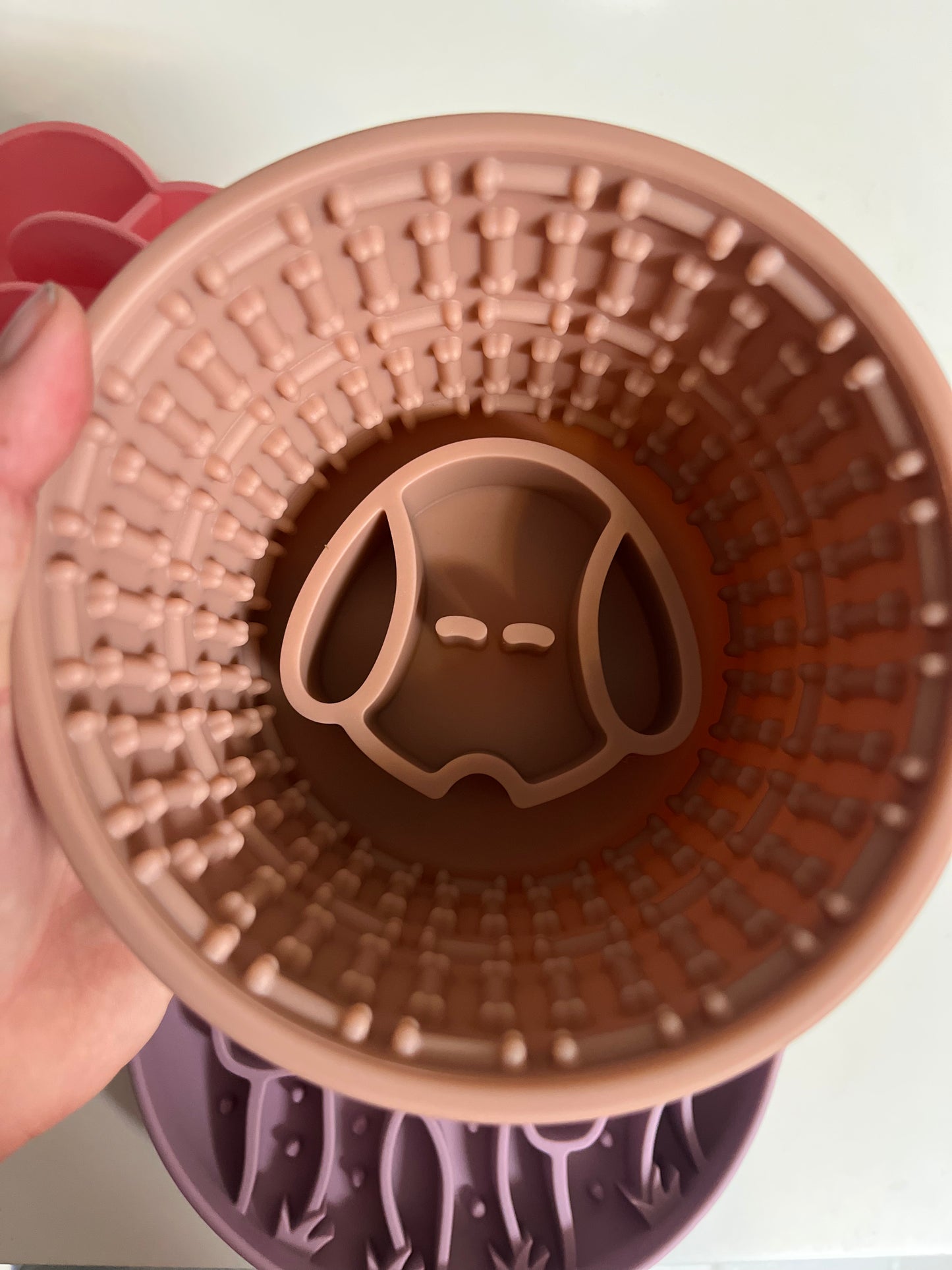 Hoge slow feeder roze