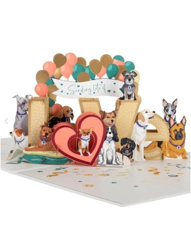 Cardology pop-upkaart: Battersea Dogs love