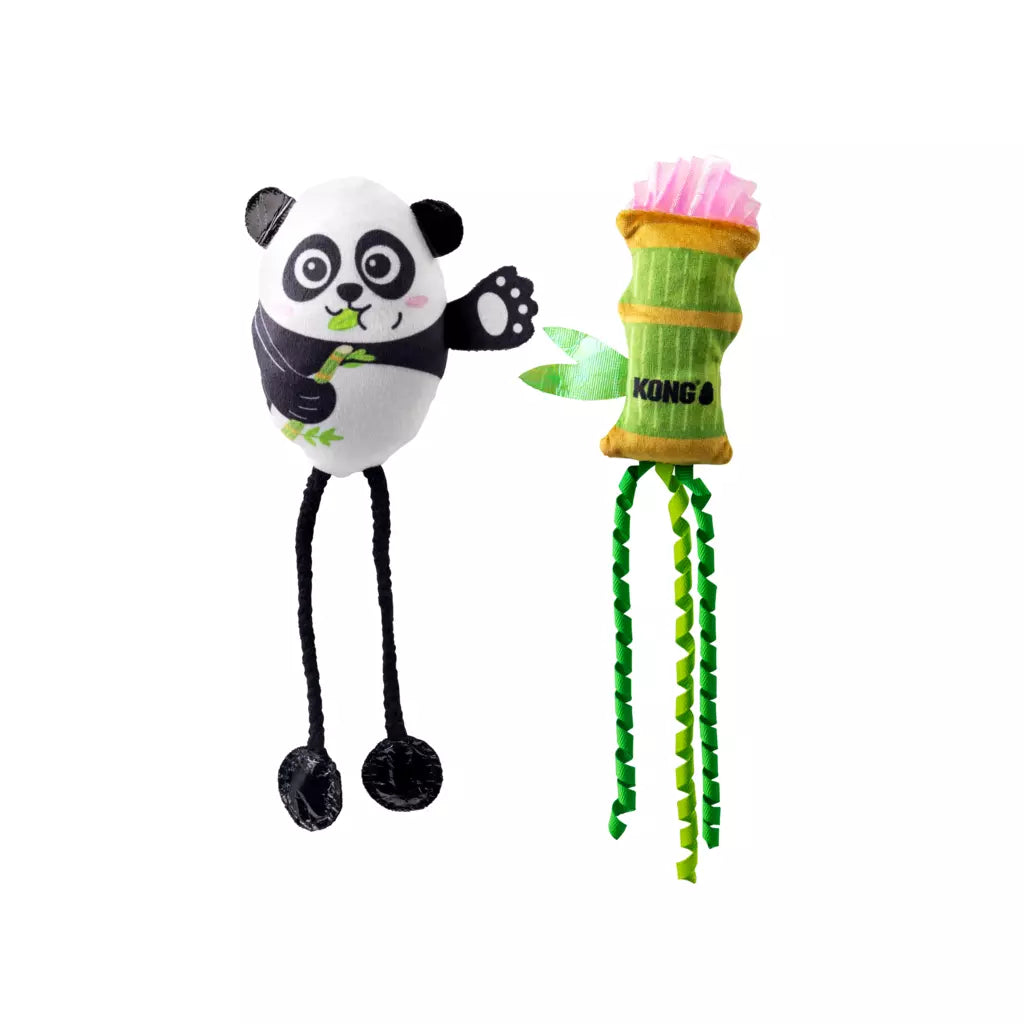 Kong Scrattles panda en cactus - 2 stuks