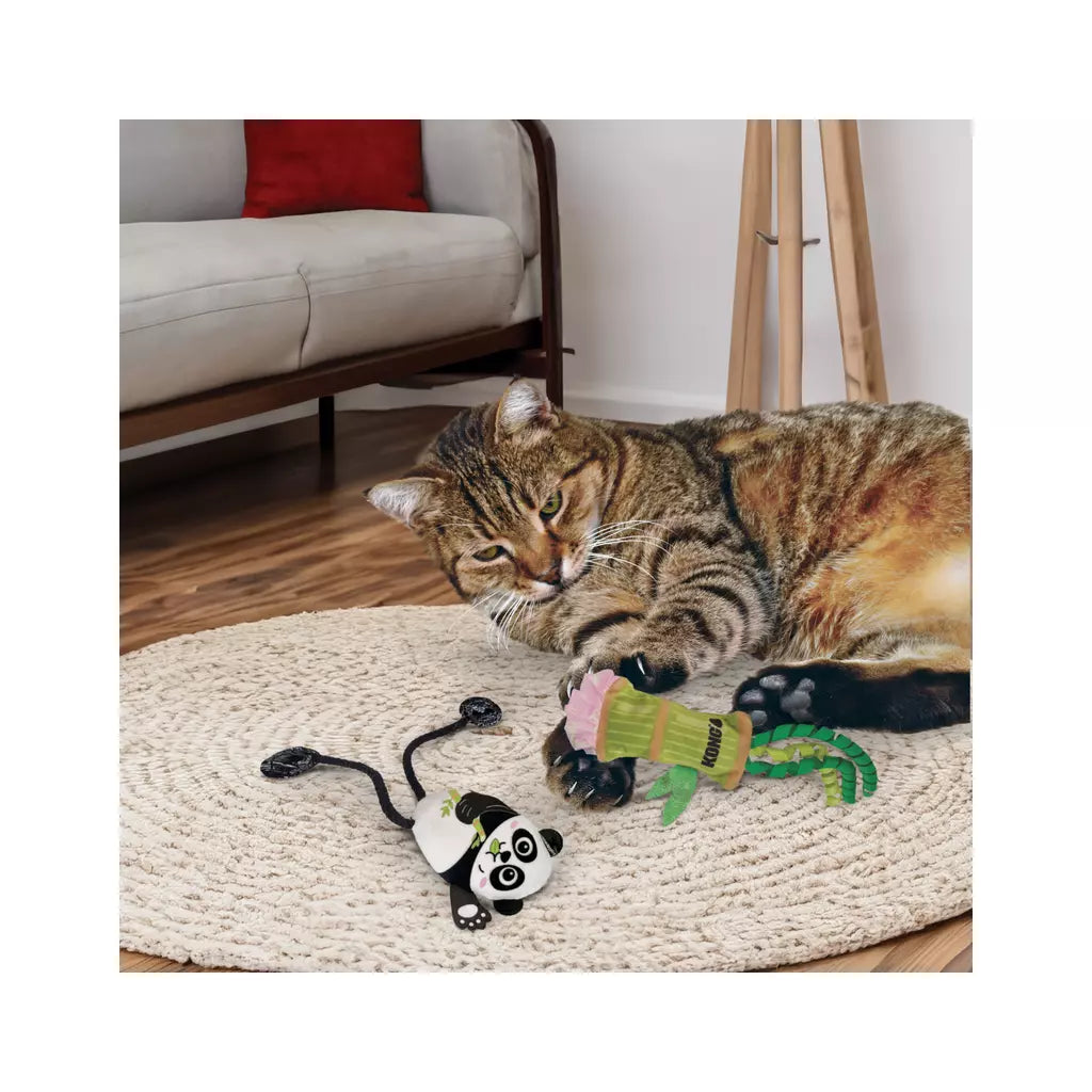 Kong Scrattles panda en cactus - 2 stuks