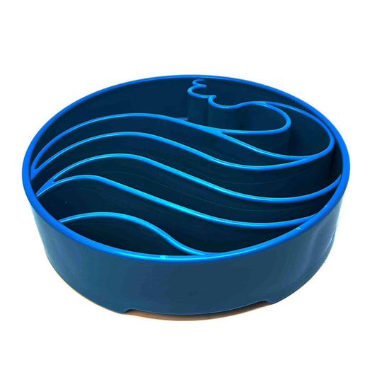 The Great Wave Ebowl Slow Feeder – Blauw